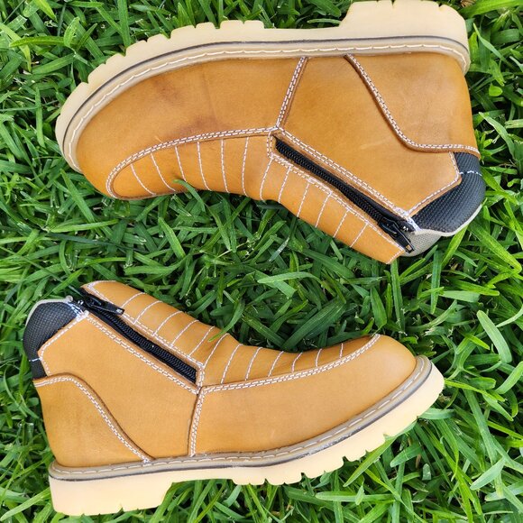 Workboots doble zipper 100% full grain leather